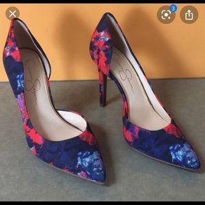 Jessica Simpson floral heels